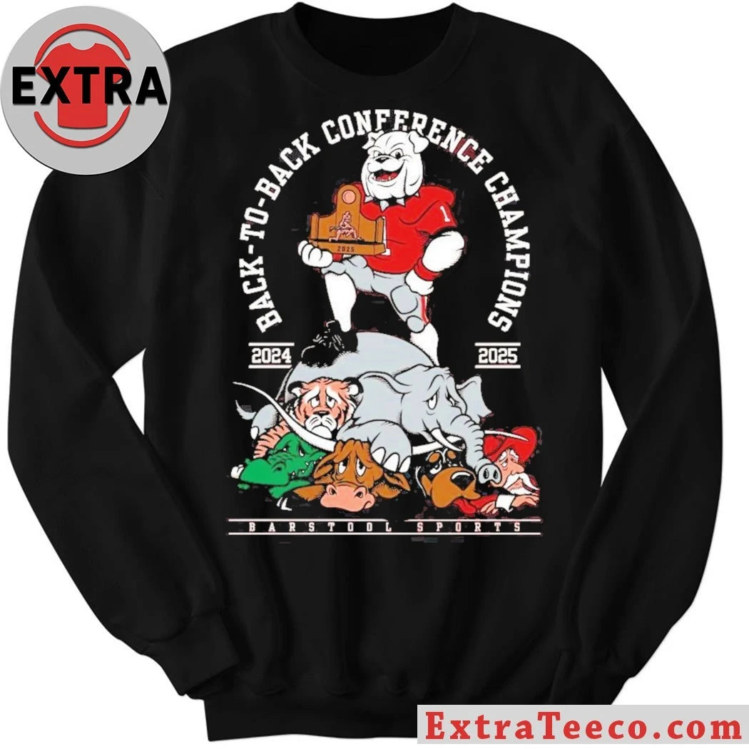 Official Celebrating the Georgia Bulldogs’ back-to-back championships in 2024 – 2025 Shirt