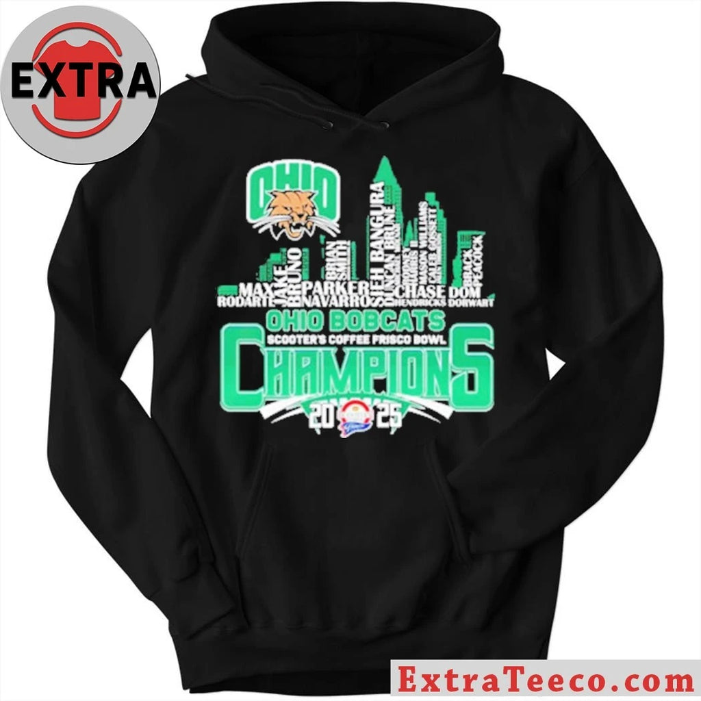 Official Celebrating the Ohio Bobcats’ victory at the 2025 Scooter’s Coffee Frisco Bowl Shirt