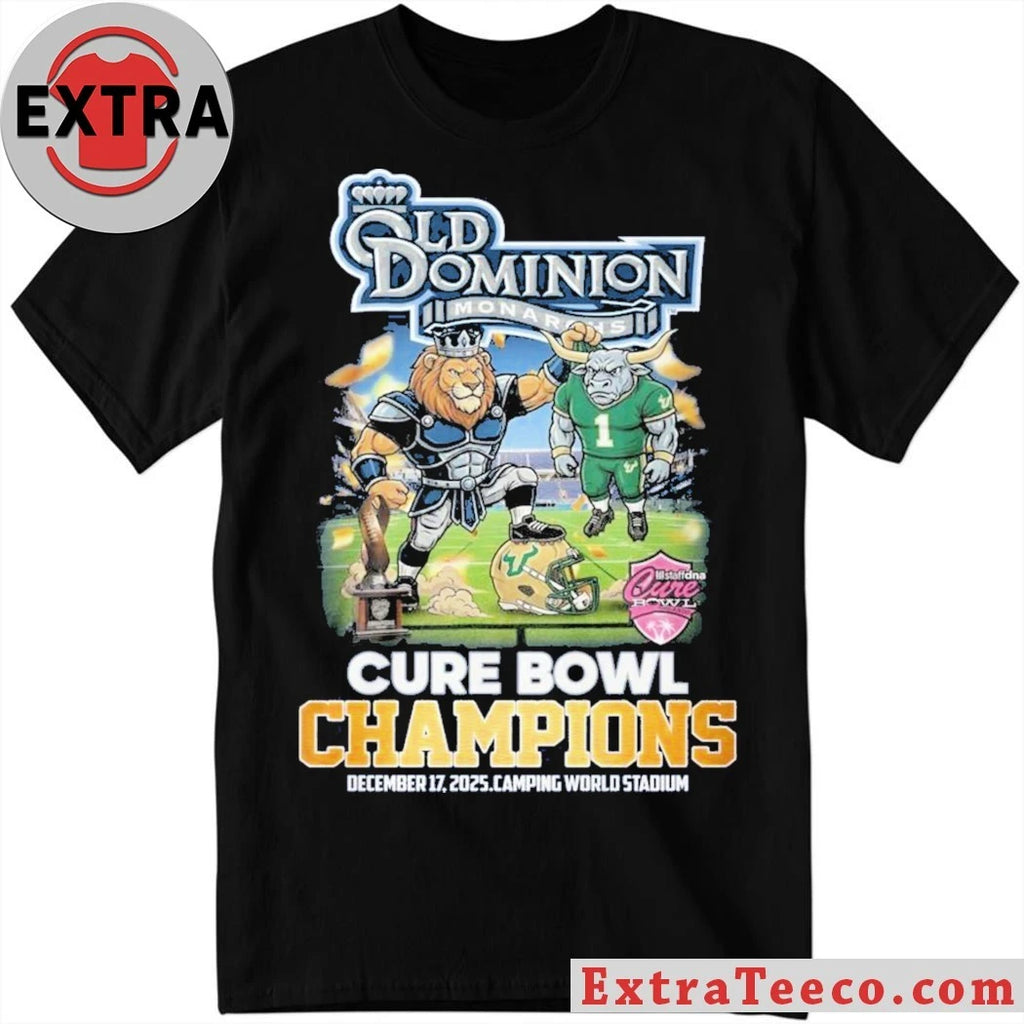 Official Celebrating the Old Dominion Monarchs’ Cure Bowl victory, December 17, 2025, Camping World Stadium T-Shirt