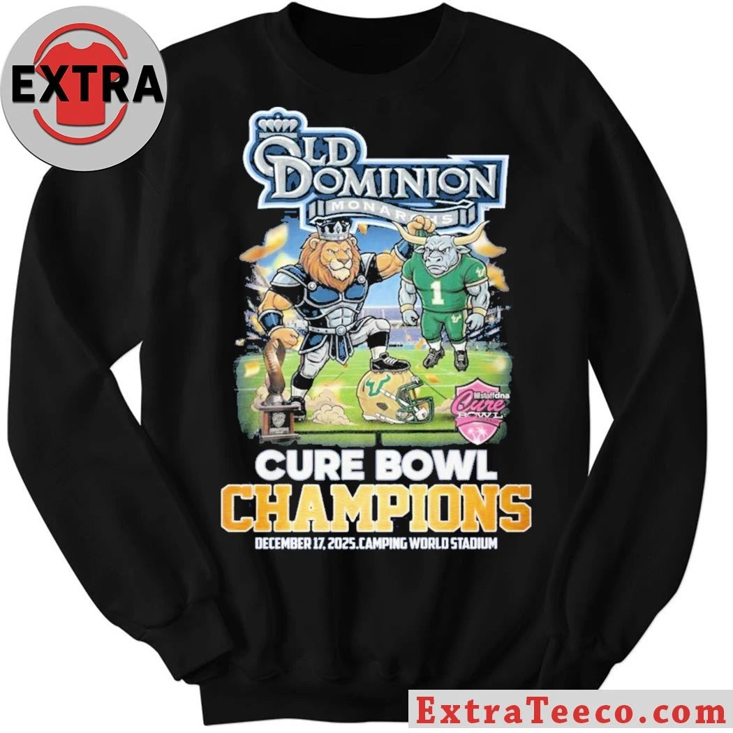 Official Celebrating the Old Dominion Monarchs’ Cure Bowl victory, December 17, 2025, Camping World Stadium T-Shirt