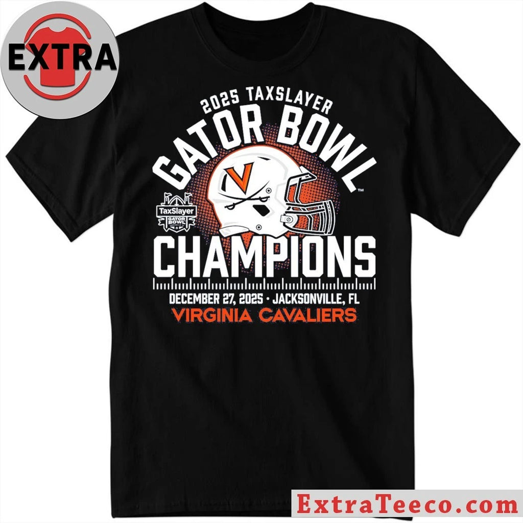 Official Celebrating the Virginia Cavaliers’ victory in the 2025 TaxSlayer Gator Bowl 13-7 on December 27, 2025, in Jacksonville, Florida T-shirt