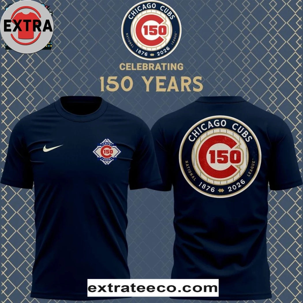 Official Chicago Cubs 150th Anniversary 1876 2026 Celebrating T-Shirt