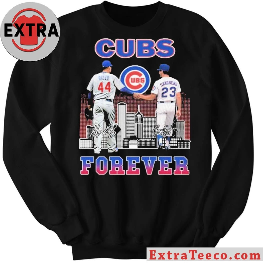 Official Chicago Cubs Ryne Sandberg và Anthony Rizzo Forever Signature And Logo Shirt
