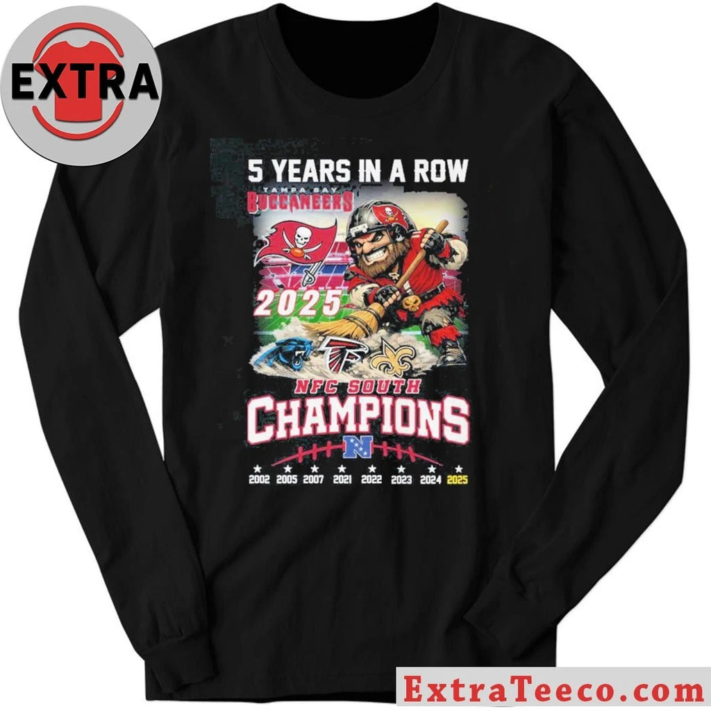 Official Commemorative t-shirt for the Tampa Bay Buccaneers football team winning the NFC South championship