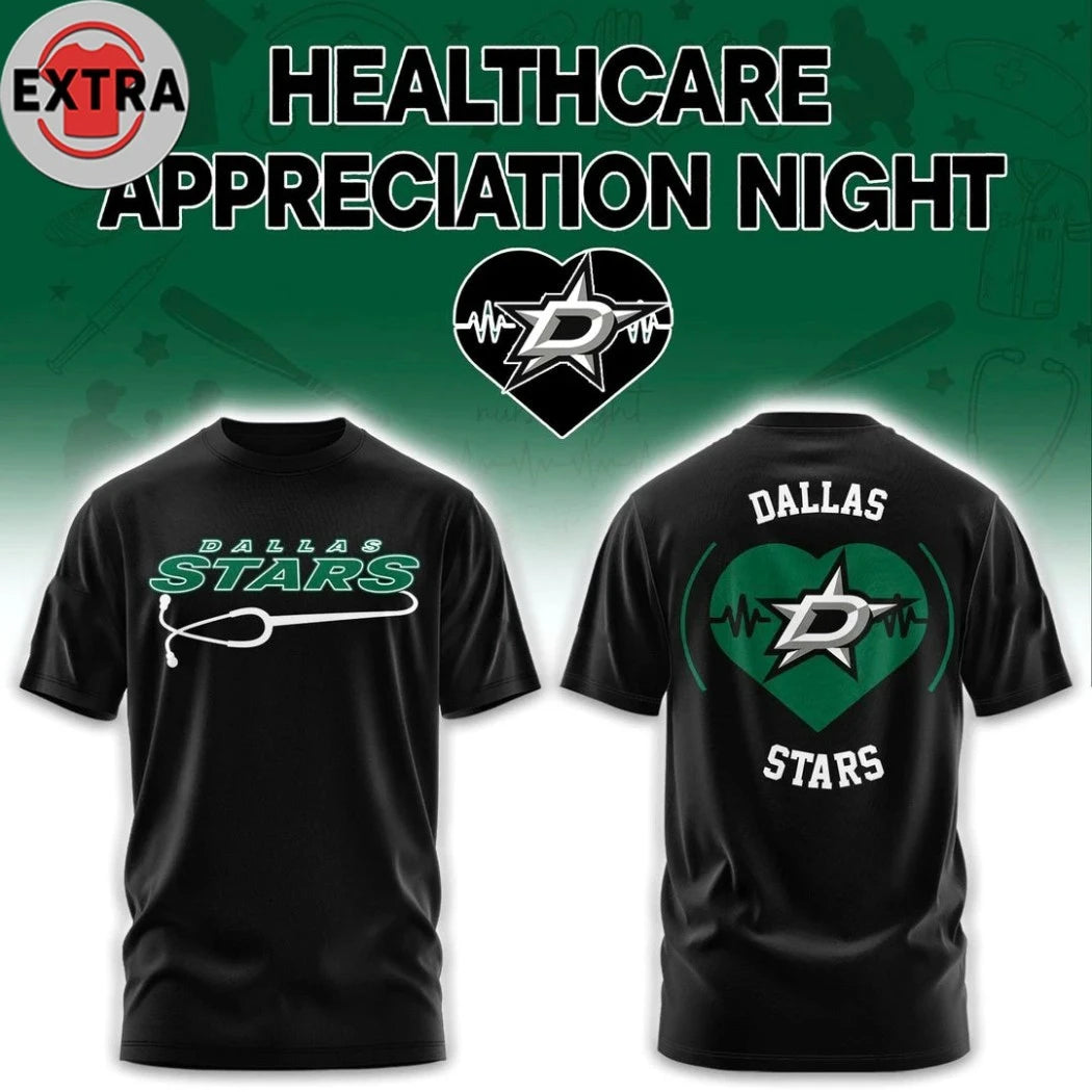Official Dallas Stars Healthcare Appreciation Night Logo 2026 Hoodie T-Shirt