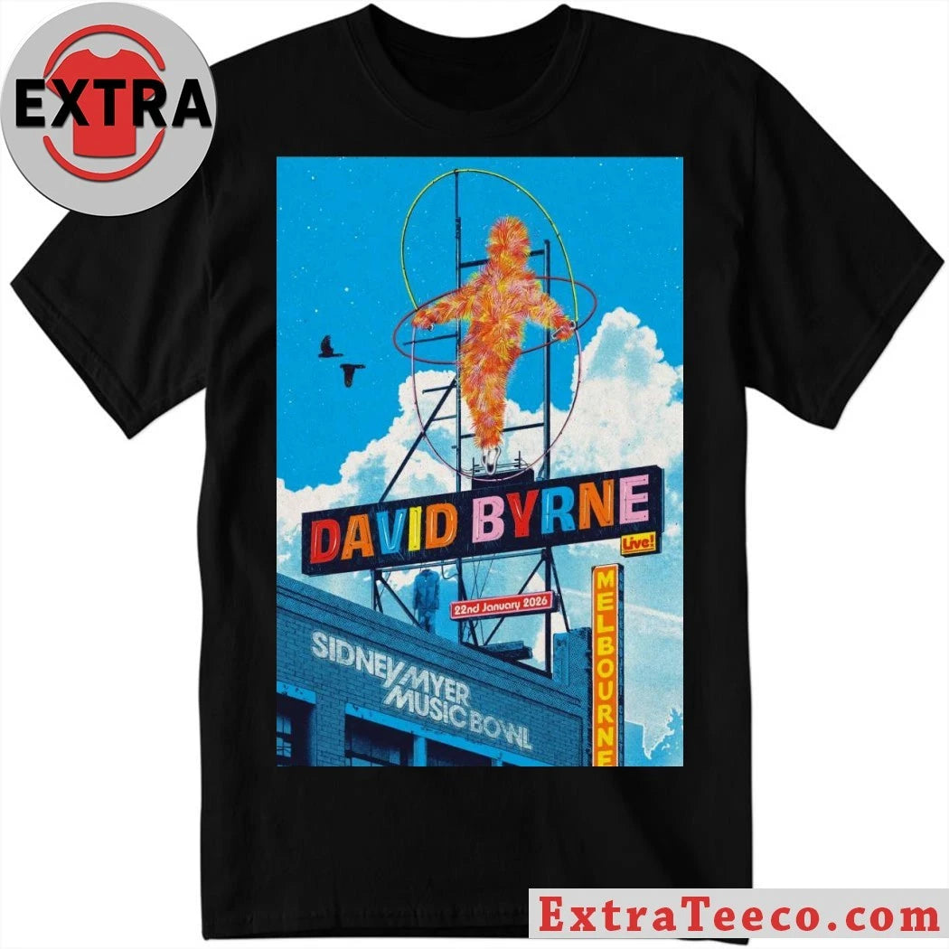 Official David Byrne Melbourne, VIC On January 22 2026 Event Poster Shirt