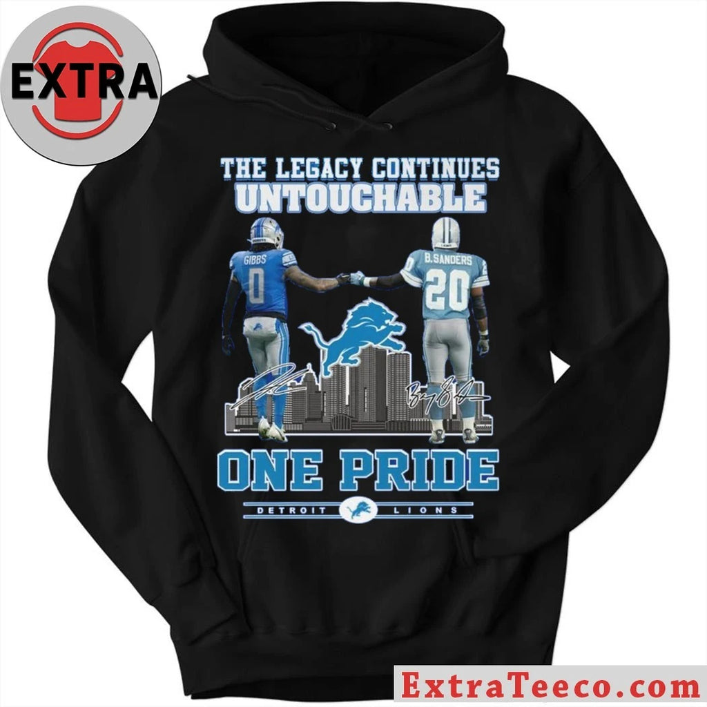 Official Detroit Lions One Pride The Legacy Continues Untouchable City And Logo 2025 T-Shirt