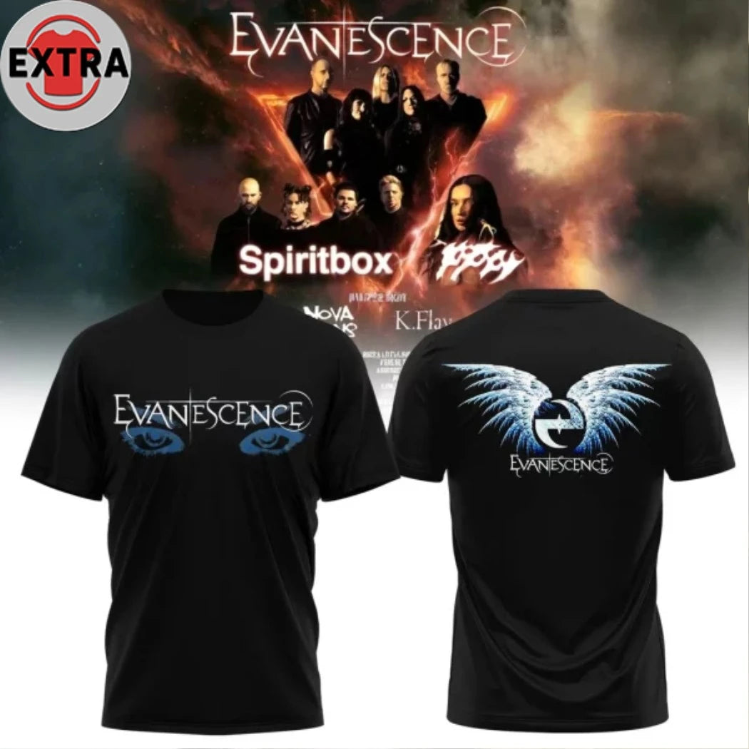 Official EVANESCENCE US and UK World Tour 2026 Hoodie Shirt