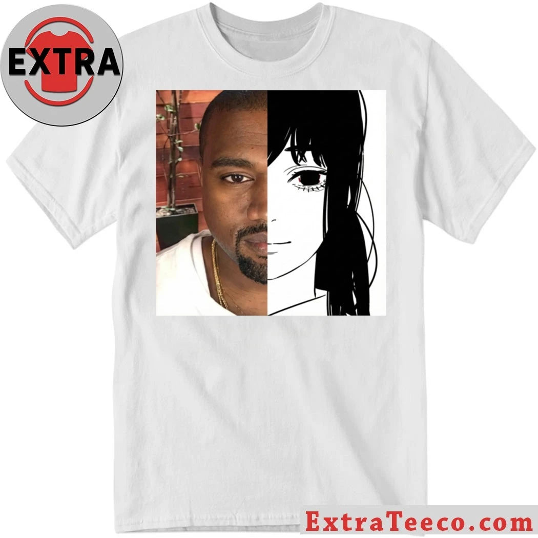 Official Famous American rapper Kanye West and the character Makima from the Chainsaw Man series Goofyahhtees Ye X Asa Shirt