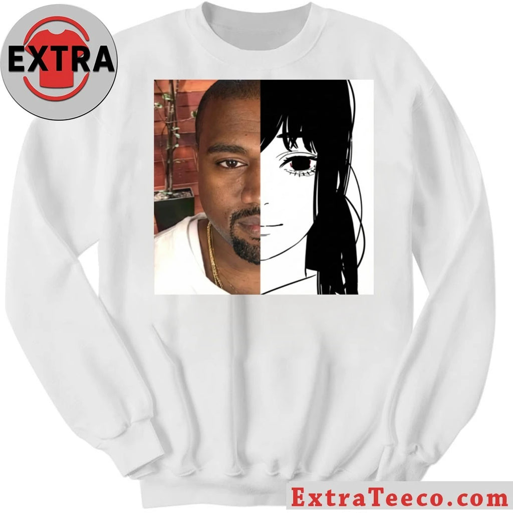 Official Famous American rapper Kanye West and the character Makima from the Chainsaw Man series Goofyahhtees Ye X Asa Shirt