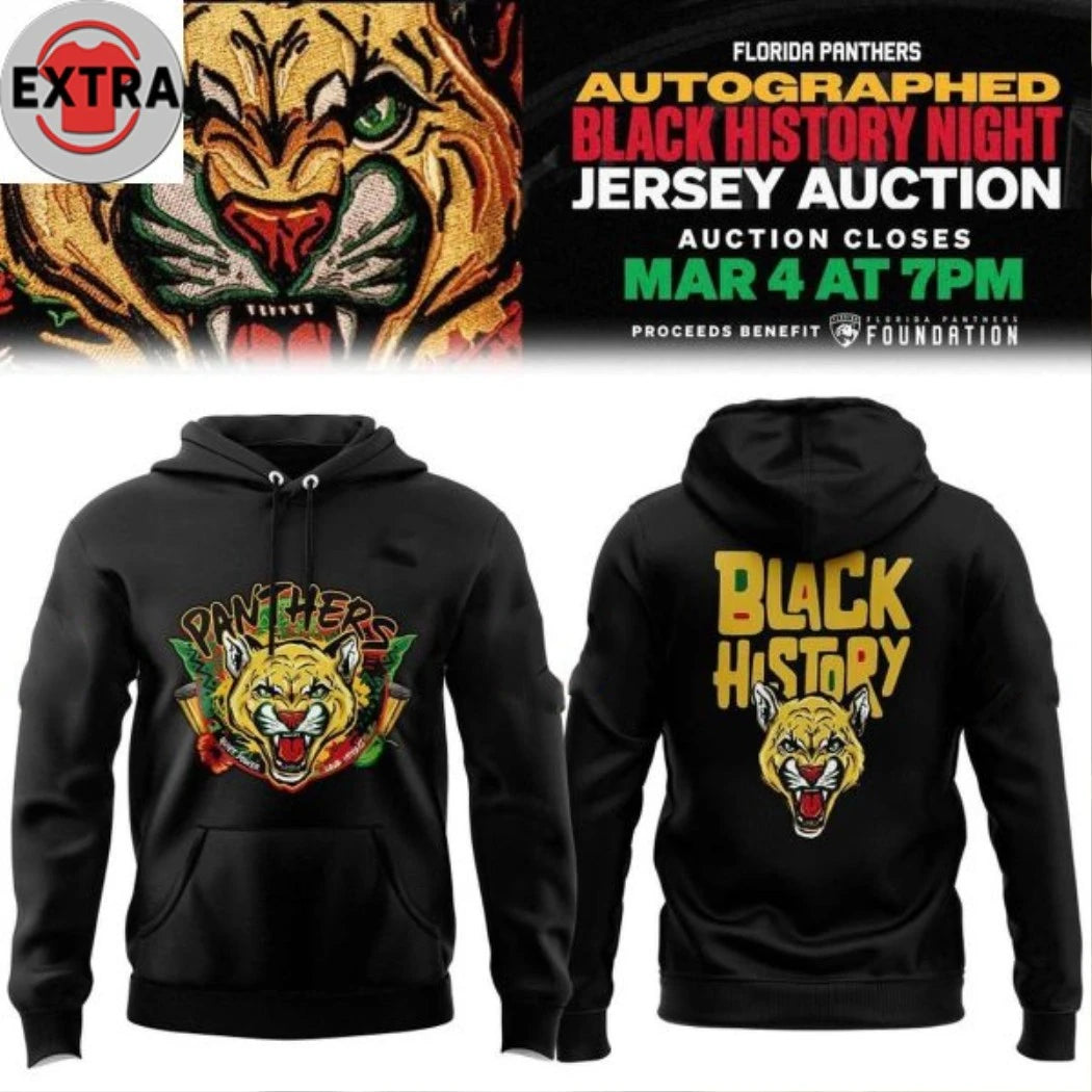 Official Florida Panthers Black History Night 2026 Two Sided Hoodie T-Shirt