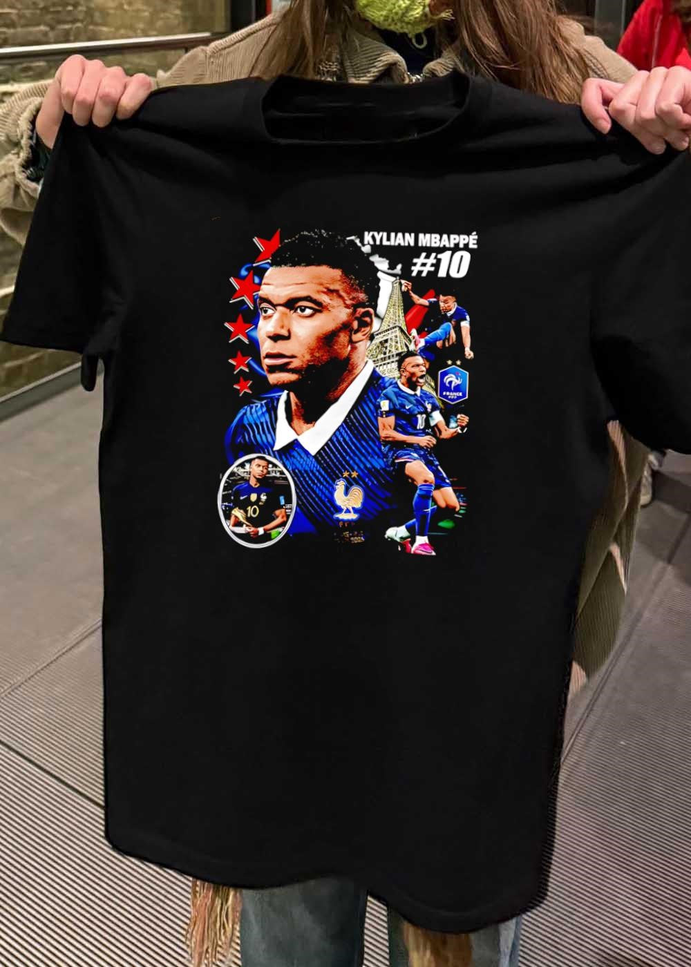 France Football Kylian Mbappé #10 Eiffel Tower Soccer shirt