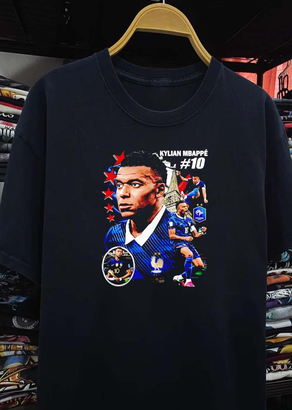 France Football Kylian Mbappé #10 Eiffel Tower Soccer shirt