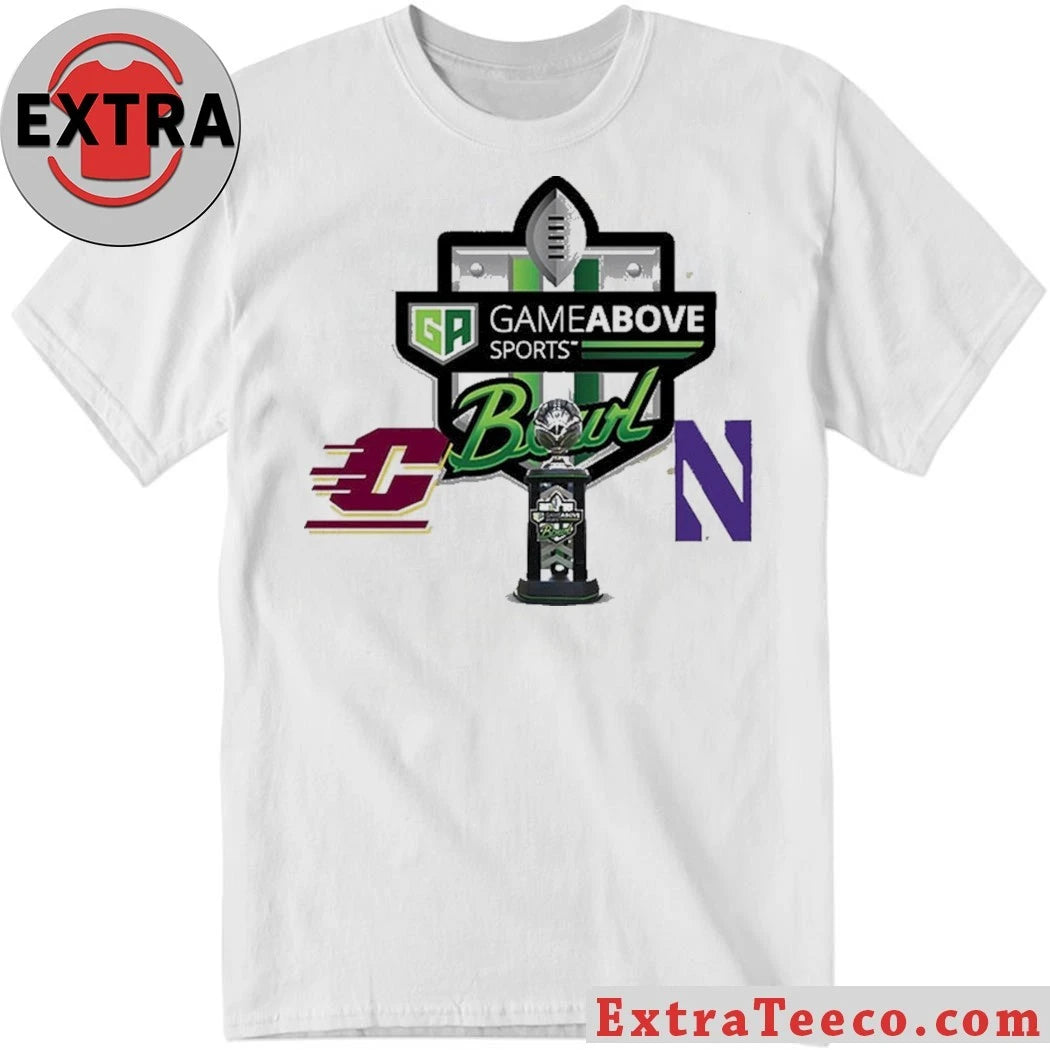 Official GameAbove Sports Bowl Central Michigan Chippewas Vs Northwestern Wildcats Bowl Season College Football 2025 2026 Logo Shirt
