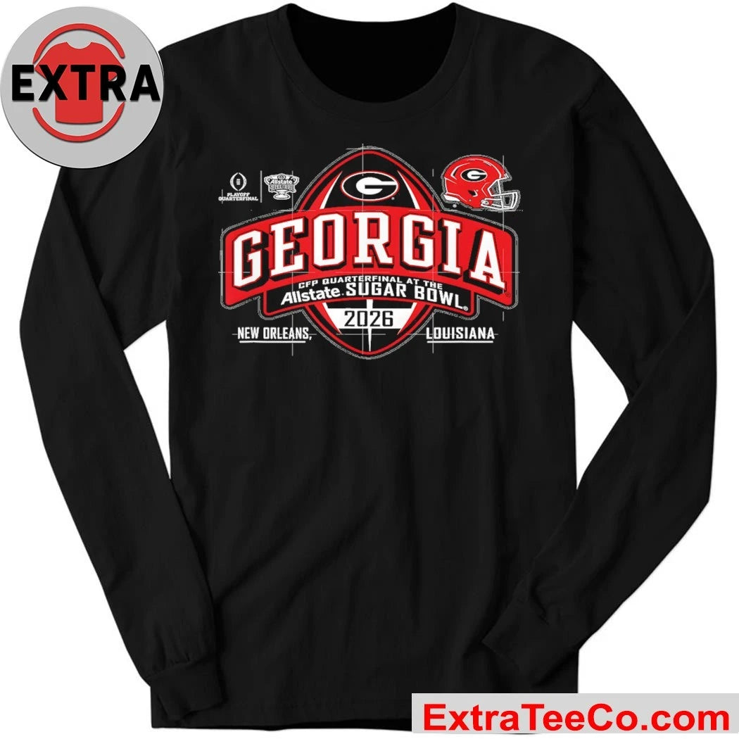 Official Georgia Bulldogs Allstate Sugar Bowl 2026 College Football Quarterfinals, January 1, 2026, at Caesars Superdome in New Orleans, Louisiana Shirt