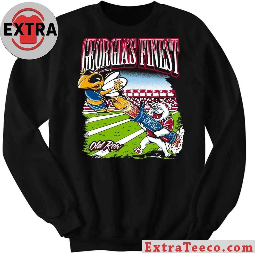 Official Georgia Bulldogs And Georgia Tech Yellow Jackets Georgia’s Finest Dawg Pocket Tee Shirt