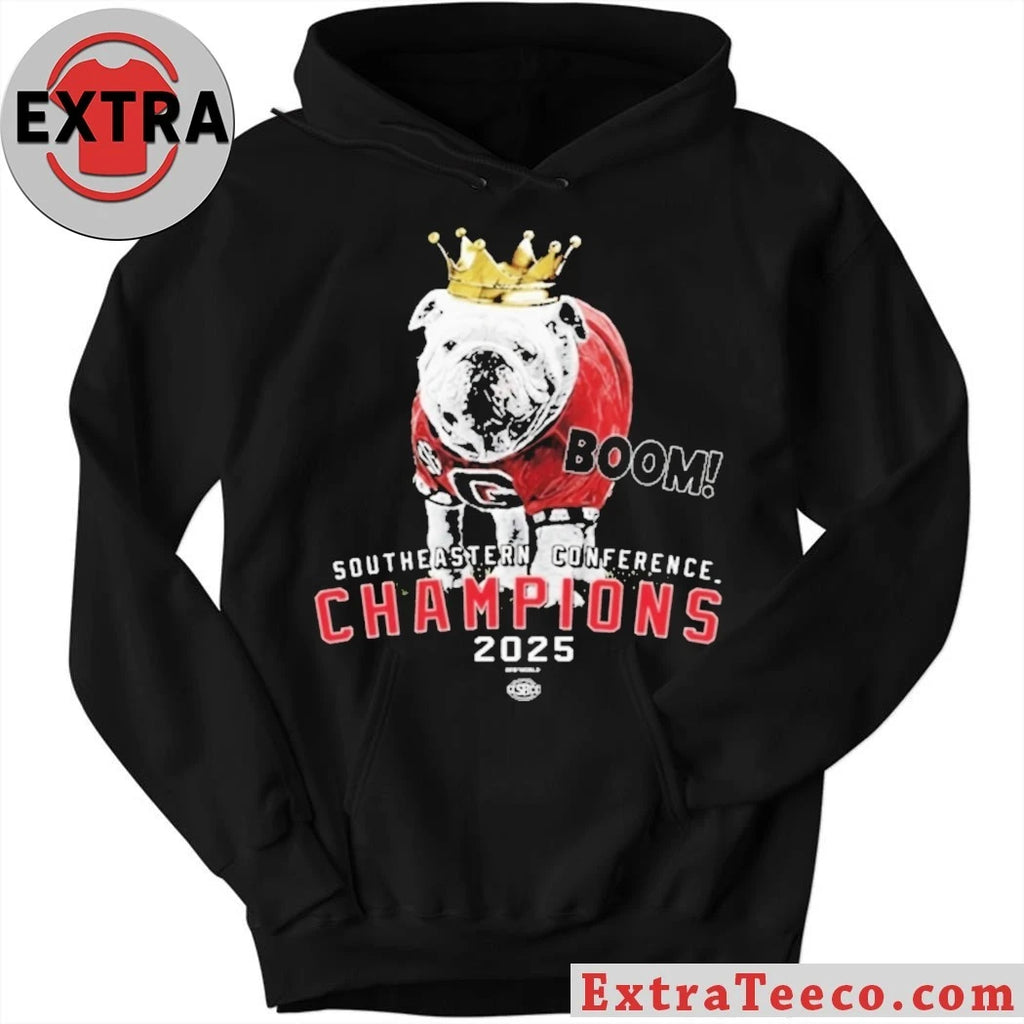 Official Georgia Bulldogs Boom Southeastern Conference in 2025 Championship Shirt