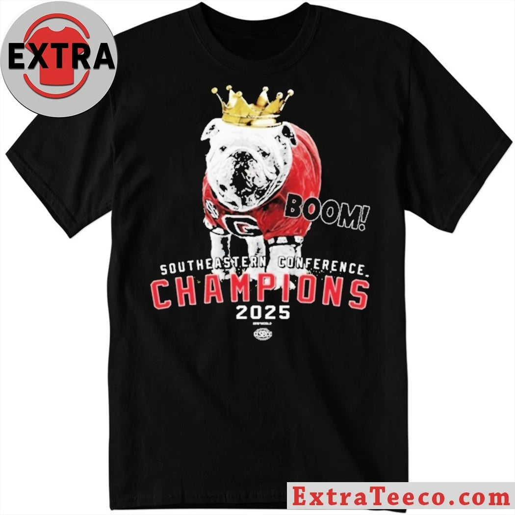 Official Georgia Bulldogs Boom Southeastern Conference in 2025 Championship Shirt