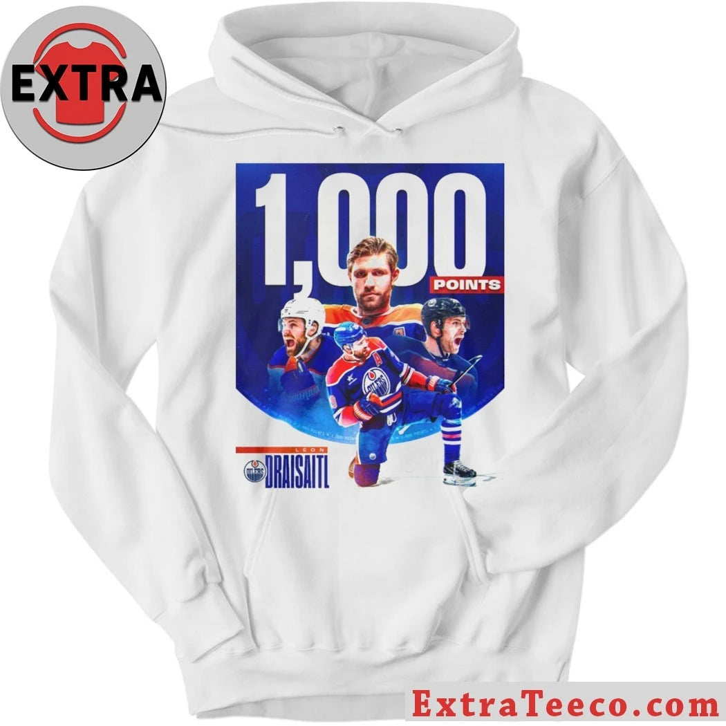 Official German professional ice hockey player Leon Draisaitl of the Edmonton Oilers reached the 1,000-point milestone in his career in the National Hockey League Shirt