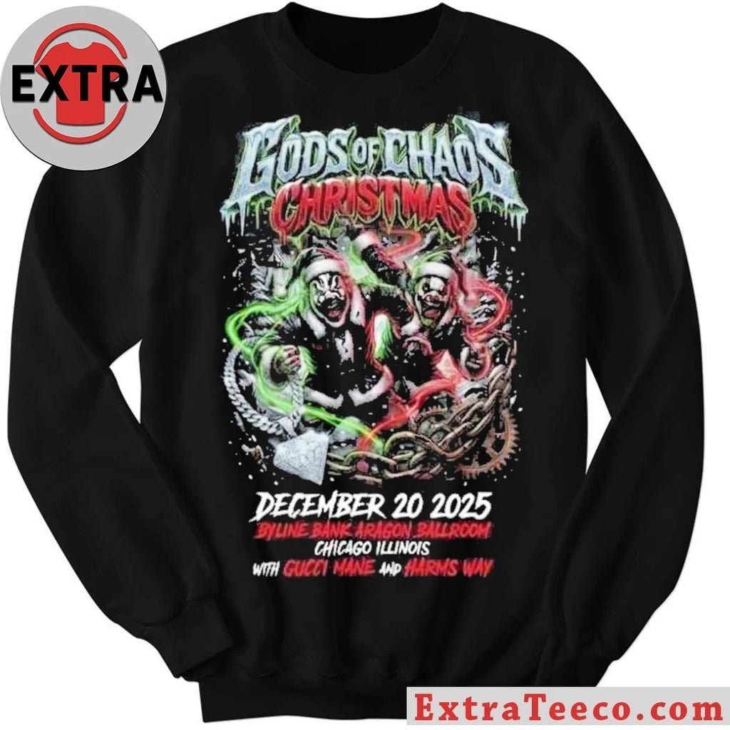 Official Gods of Chaos Christmas Byline Bank Aragon Ballroom, Chicago, Illinois, December 20, 2025 Shirt