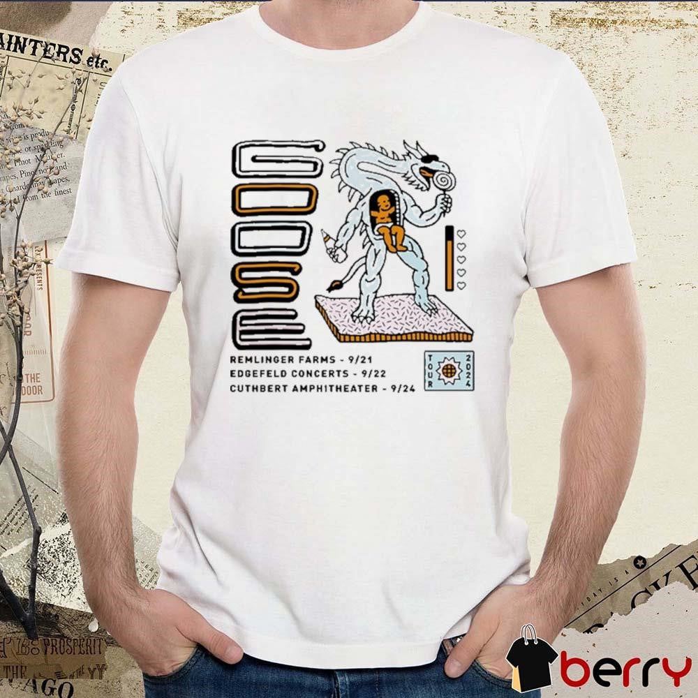 Goose Sept 2024 Tour Remlinger Farms Edgefield Concerts Cuthbert Amphitheater t-shirt