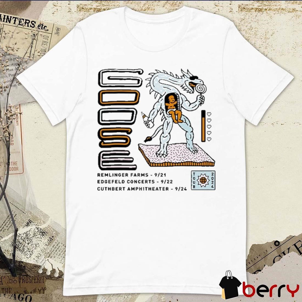 Goose Sept 2024 Tour Remlinger Farms Edgefield Concerts Cuthbert Amphitheater t-shirt