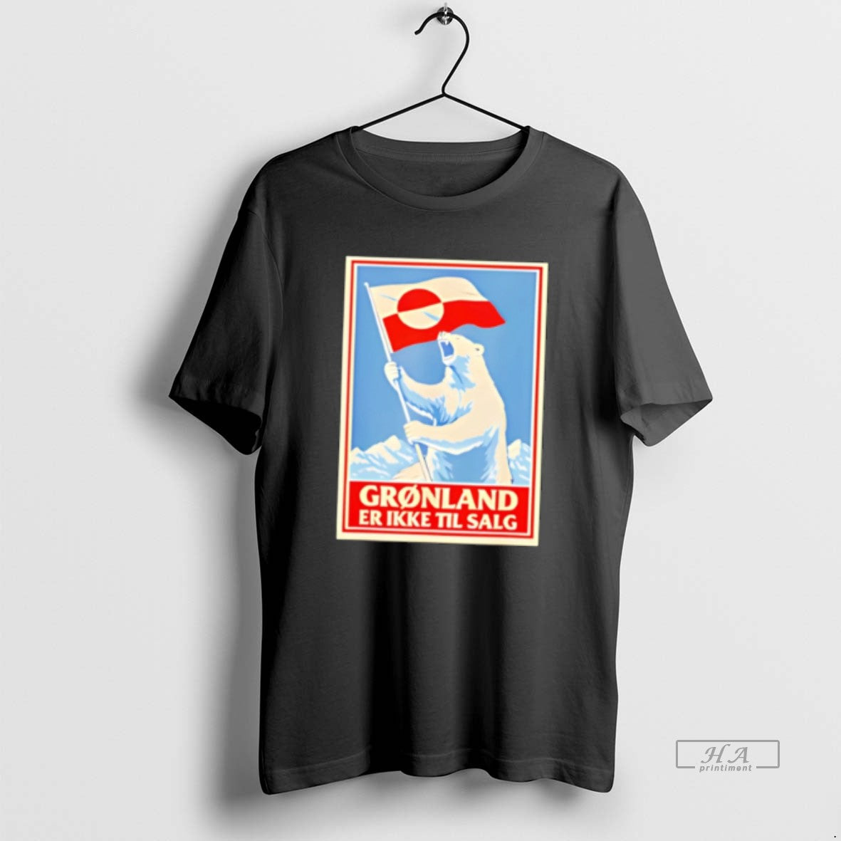 Official Greenland Is Not For Sale Bear Flag Tee Hoodie, Sweatshirt | PodTeesHub.com