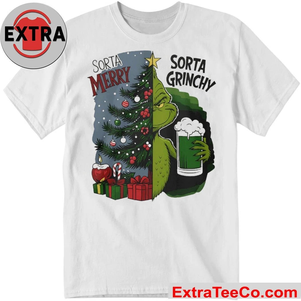Official Grinch Sorta Merry Sorta Grinchy Christmas Holiday Shirt