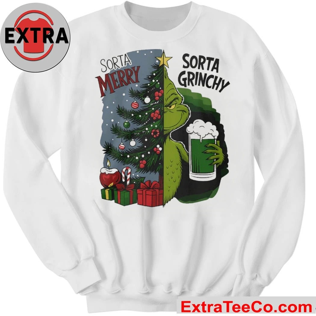 Official Grinch Sorta Merry Sorta Grinchy Christmas Holiday Shirt