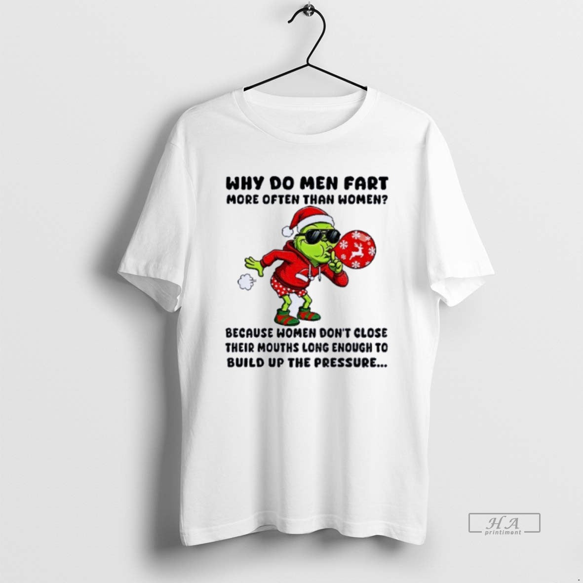 Official Grinch Ssanta Why Do Men Fart More Often Than Women Merry Christmas T-Shirts, Hoodie, Sweatshirt | PodTeesHub.com