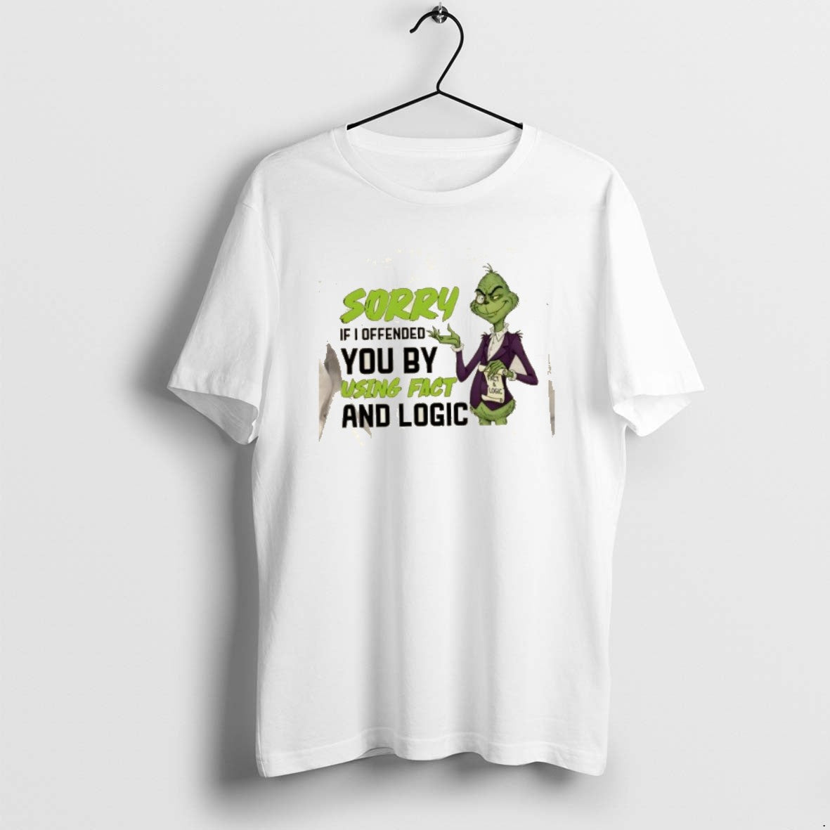 Official Grinch Sorry If I Offended You By Using Fact And Logic T-Shirts, Hoodie, Sweatshirt | PodTeesHub.com