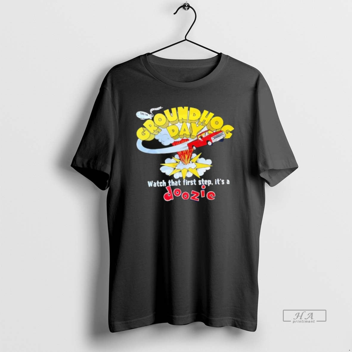 Official Groundhog Day Watch That First Step Its A Doozie T-Shirts, Hoodie, Sweatshirt | PodTeesHub.com