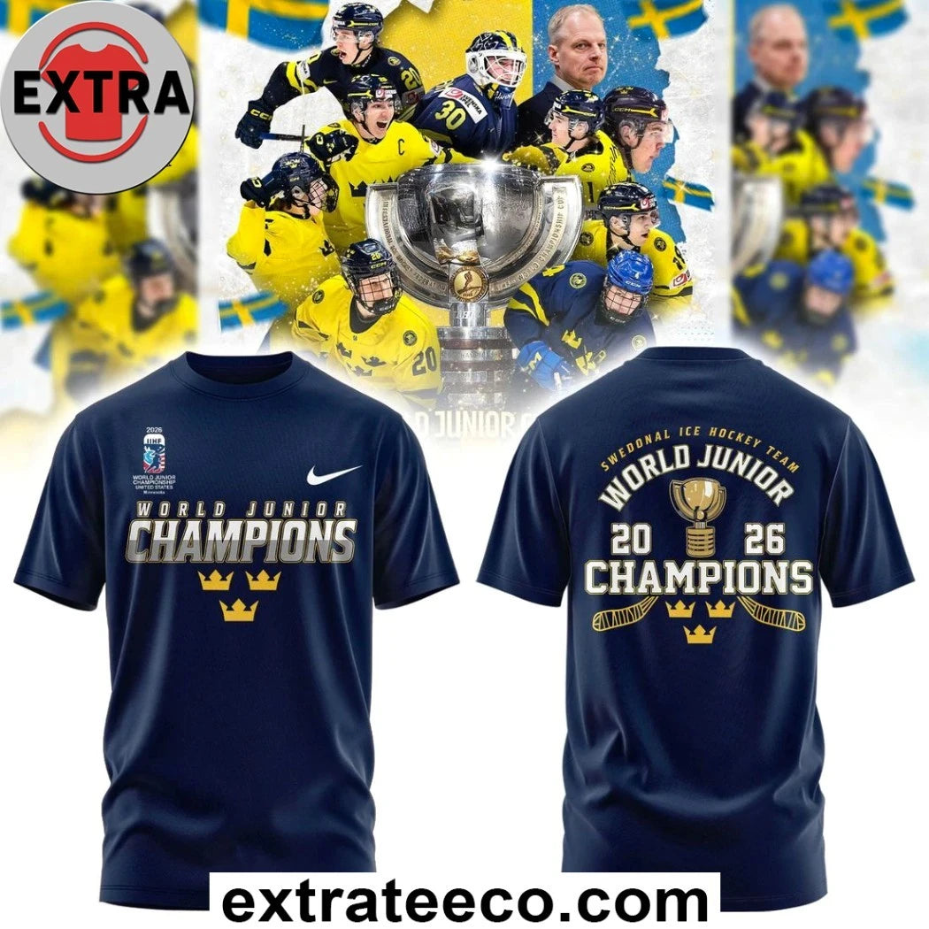 Official Iihf World Junior Championship Sweden National 2026 Shirt