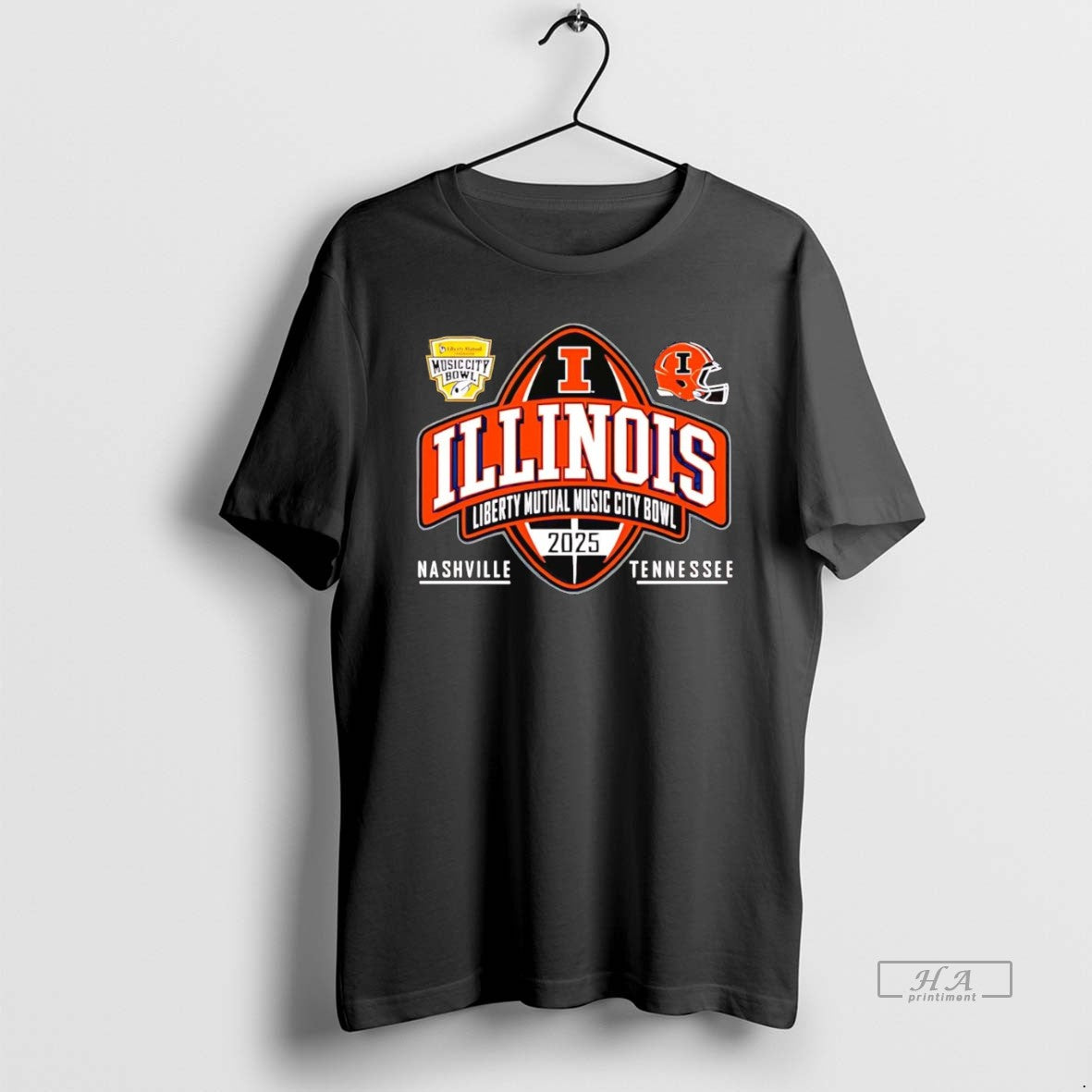 Official Illinois Fighting Illini 2025 Liberty Mutual Music City Bowl Nashville Tennessee T-Shirts, Hoodie, Sweatshirt