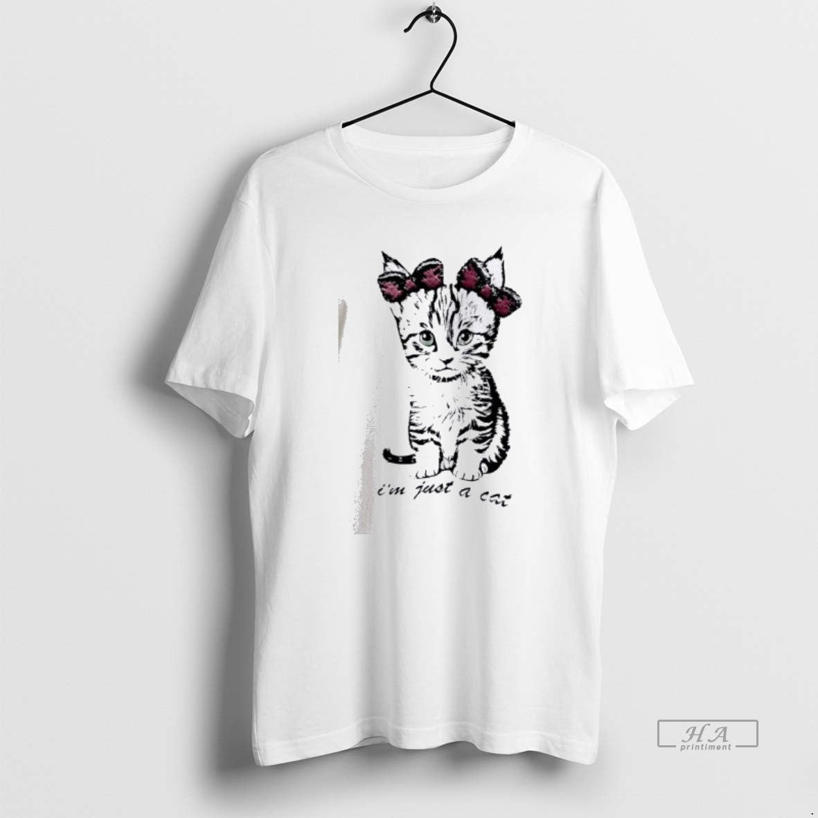 Official Im Just A Cat Wear A Bow Tie Cute T-Shirts, Hoodie, Sweatshirt | PodTeesHub.com