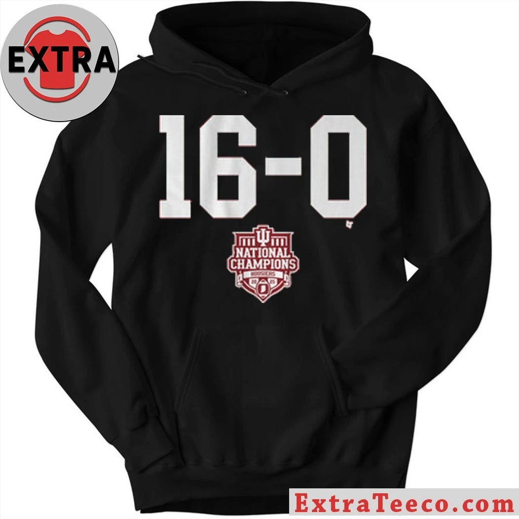 Official Indiana Football 16-0 2025 CFP National Champions Shirt