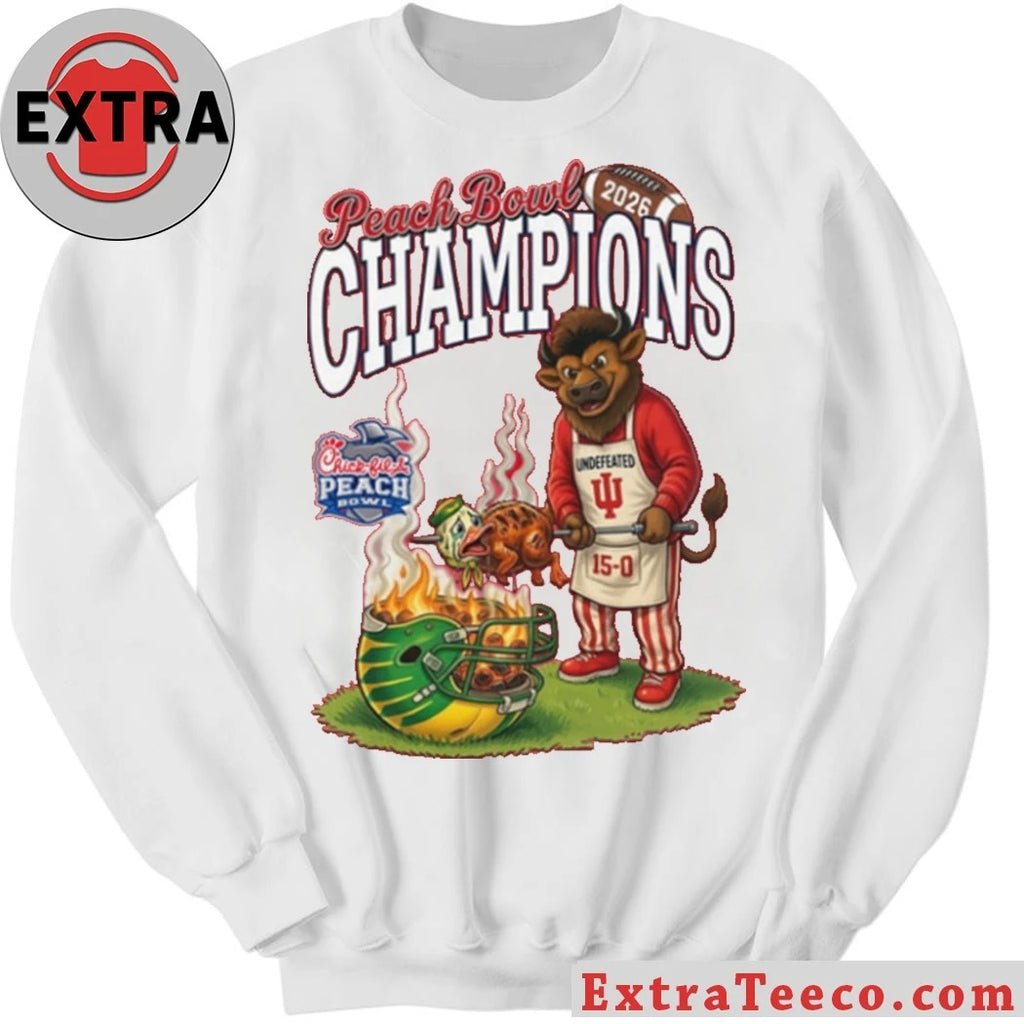 Official Indiana University Hoosiers Chick-fil-A Peach Bowl Champions football fan t-shirt