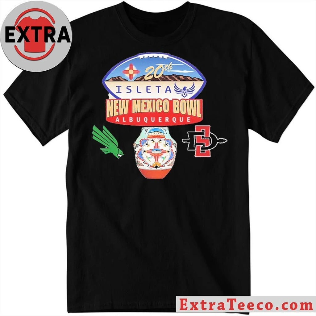 Official Isleta New Mexico Bowl North Texas Mean Green Versus San Diego State Aztecs Bowl Season College Football 2025 2026 Logo Shirt