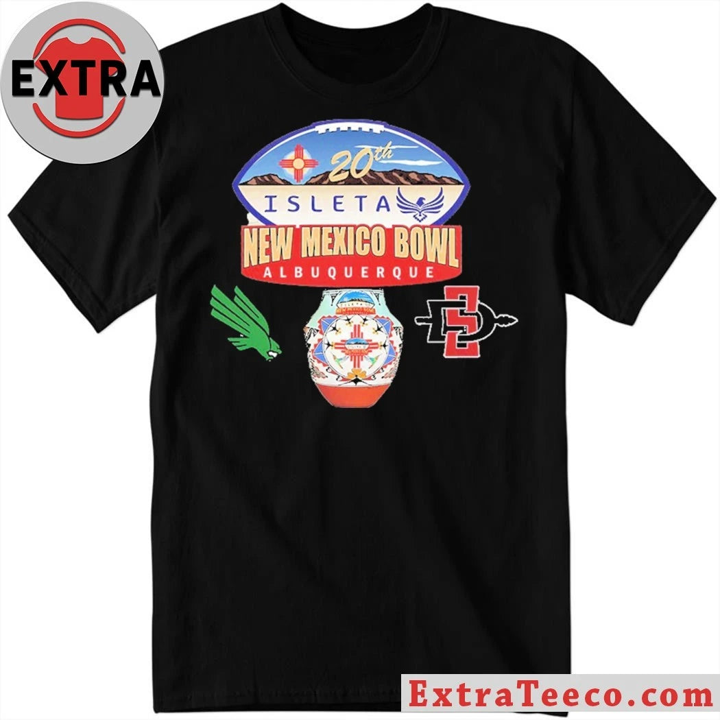 Official Isleta New Mexico Bowl North Texas Mean Green Versus San Diego State Aztecs Bowl Season College Football 2025 2026 Logo Shirt