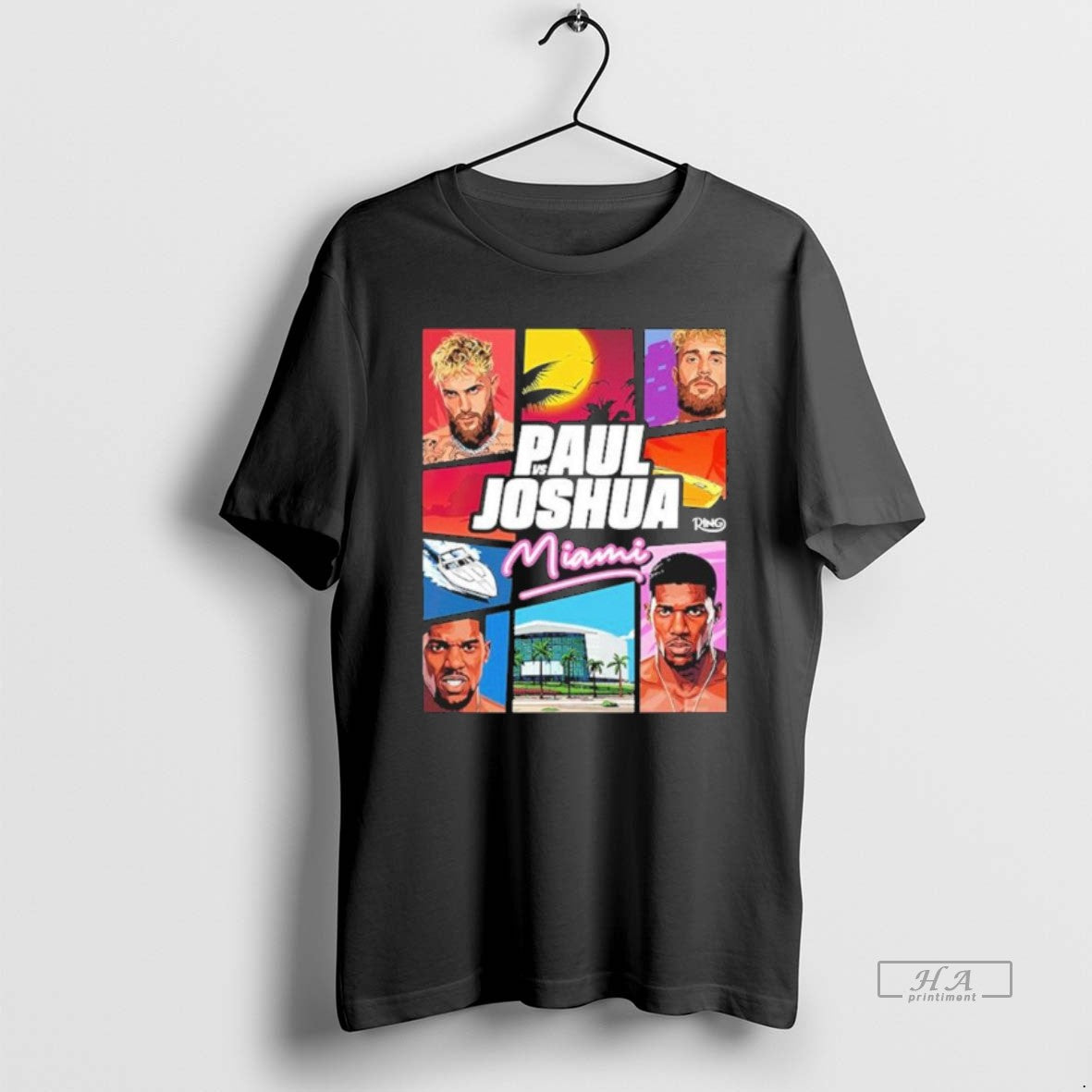 Official Jake Paul Vs Anthony Joshua Match Showdown Vice City In Miami T-Shirts, Hoodie, Sweatshirt | PodTeesHub.com