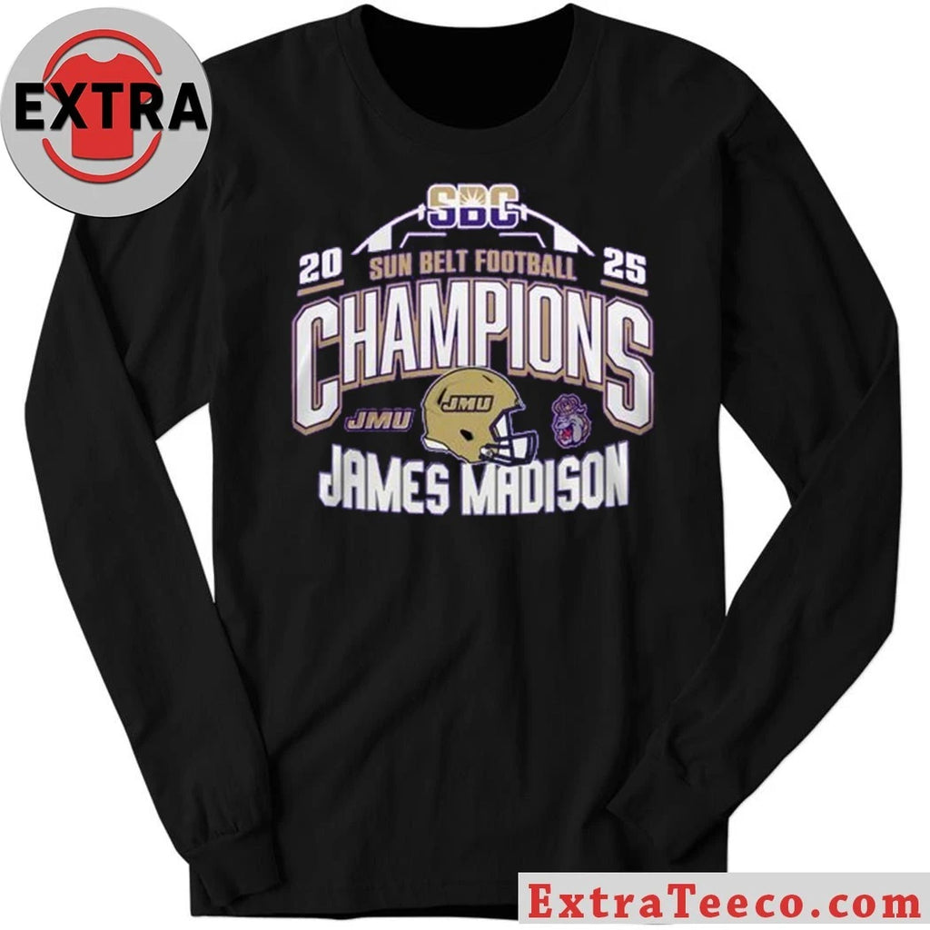 Official James Madison Dukes Sun Belt Championship 2025 Football Shirt
