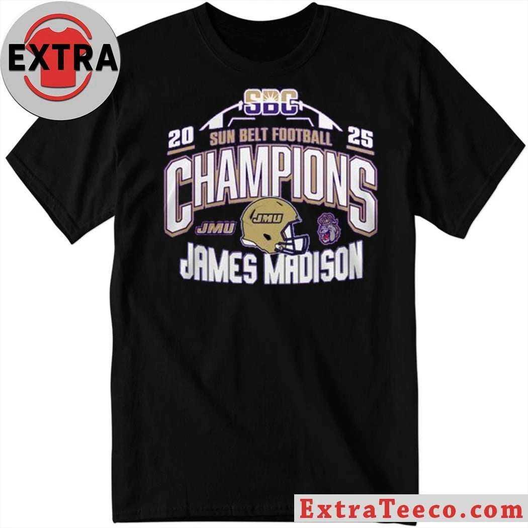 Official James Madison Dukes Sun Belt Championship 2025 Football Shirt