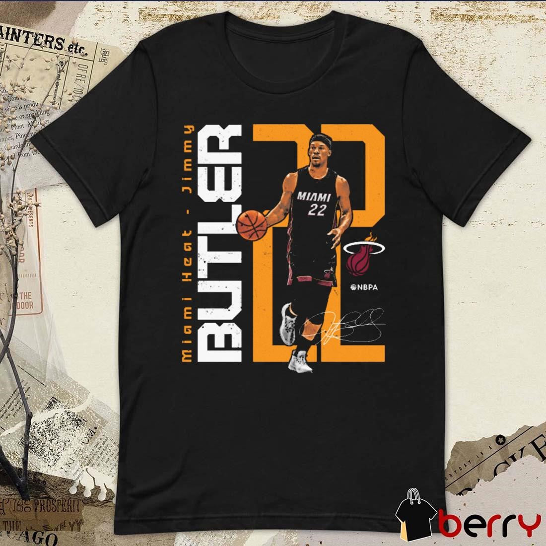 Jimmy Butler #22 Miami Heat Stretch Painting Signature t-shirt