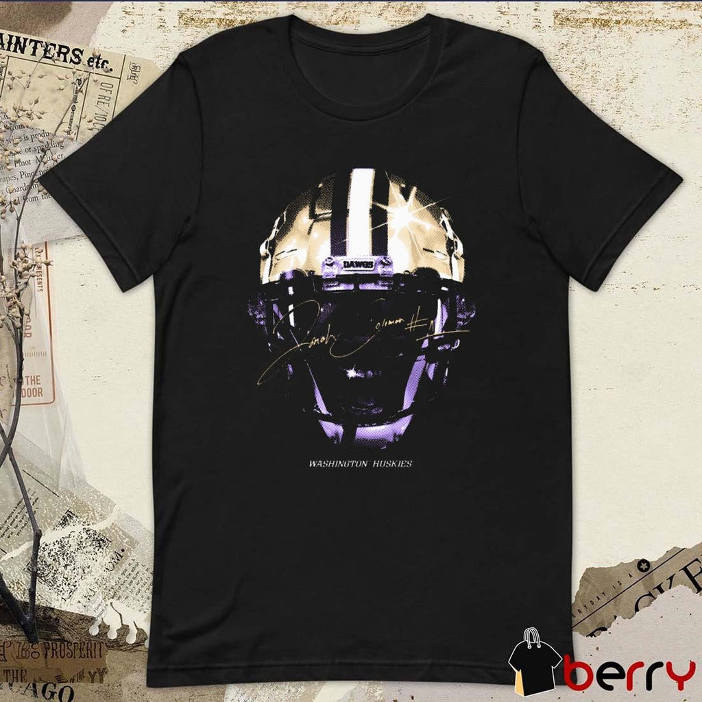Jonah Coleman Washington Huskies Spotlight Signature Graphic t-shirt