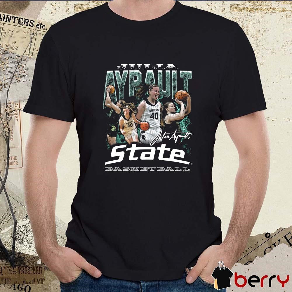 Julia Ayrault MSU Michigan State Basketball Vintage Signature Graphic t-shirt