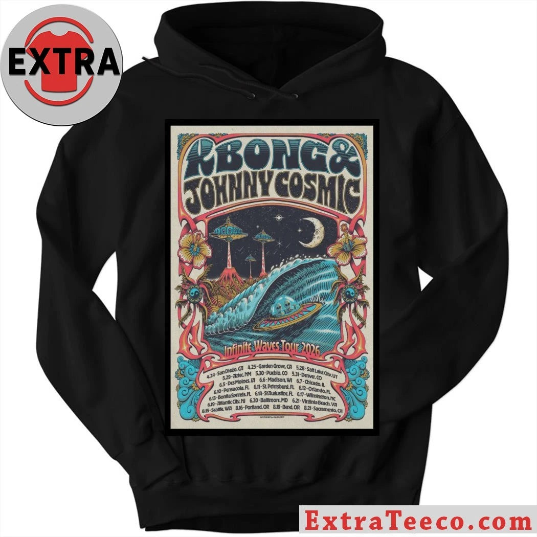 Official KBong And And Johnny Cosmic Infinite Waves Tour 2026 Poster Shirt