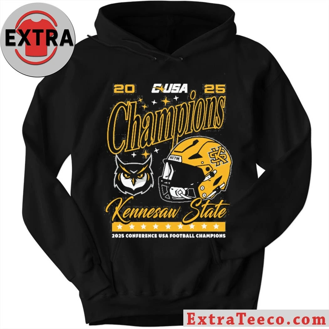 Official KSU Conference Champs Unisex Garment-Dyed Heavyweight 2025 Conference Uas Football Champion Logo T-Shirt