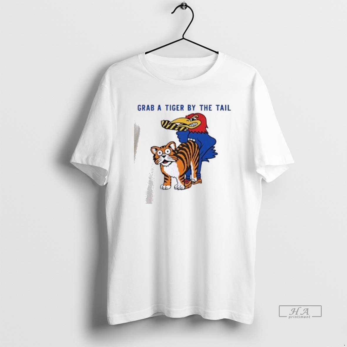 Official Kansas Vs Missouri Rivalry Grab A Tiger By The Tail T-Shirts, Hoodie, Sweatshirt | PodTeesHub.com
