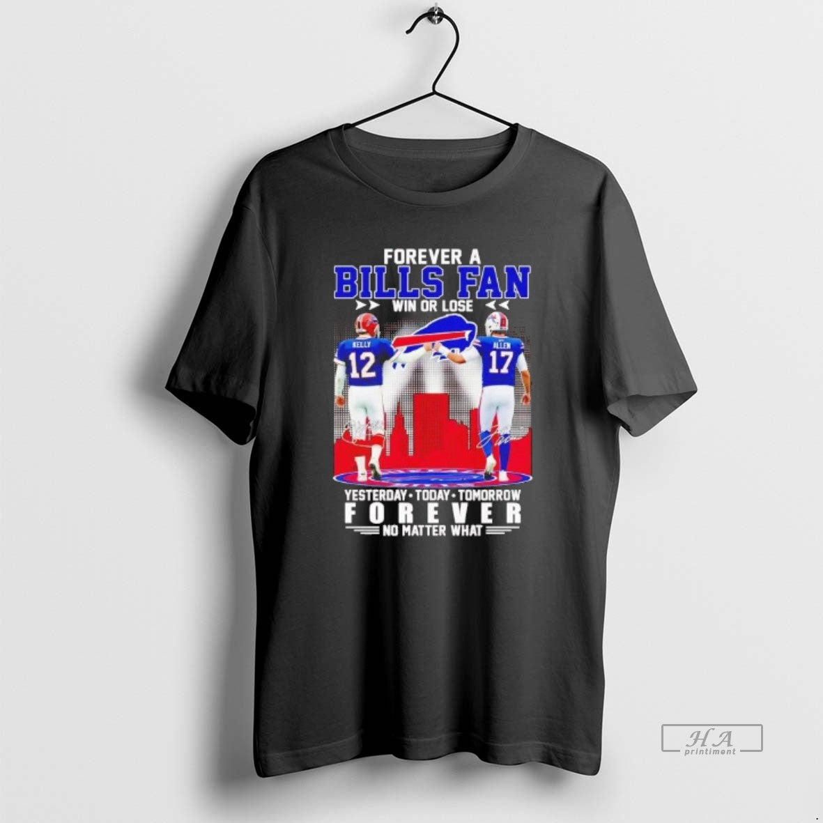 Official Kelly And Allen Forever A Bills Fan Forever No Matter What T-Shirts, Hoodie, Sweatshirt | PodTeesHub.com