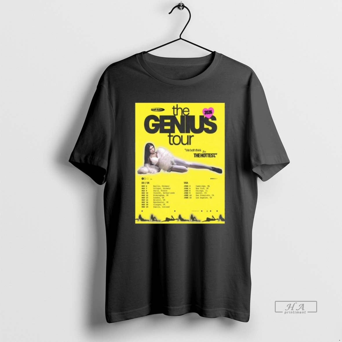Official Leah Kate The Genius Tour 2026 T-Shirts, Hoodie, Sweatshirt | PodTeesHub.com
